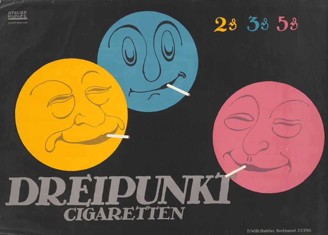 Dreipunkt Cigaretten Wall Art by Carl Kunze - High-Resolution Digital Print
