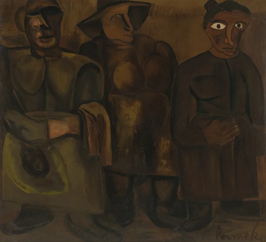 Drie Boerinnen Wall Art by Constant Permeke - High-Resolution Digital Print