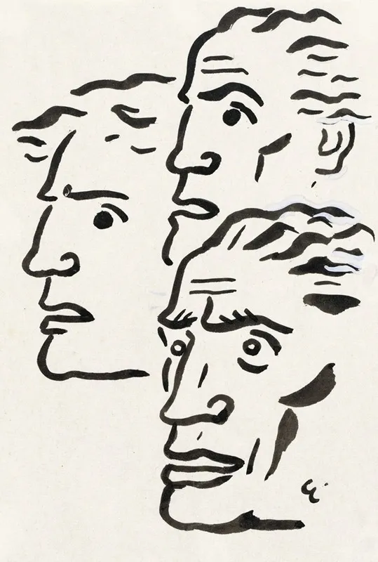 Drie Mannenkoppen