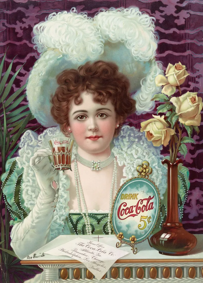 Drink Coca Cola 5 Cents Wall Art by Anonymous - High-Resolution Digital Print