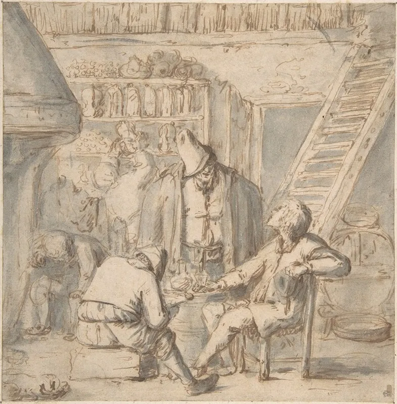 Drinkers In A Tavern