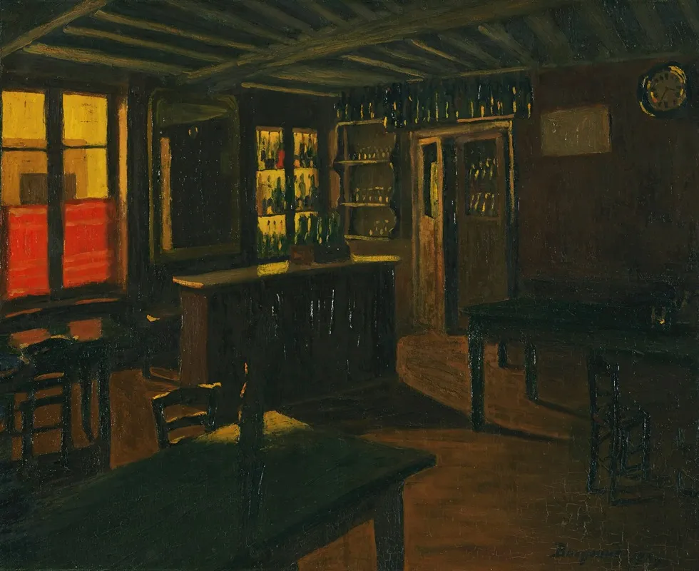 Drinking Room At The La Croix Vert In Moret Wall Art by Marius Borgeaud - High-Resolution Digital Print