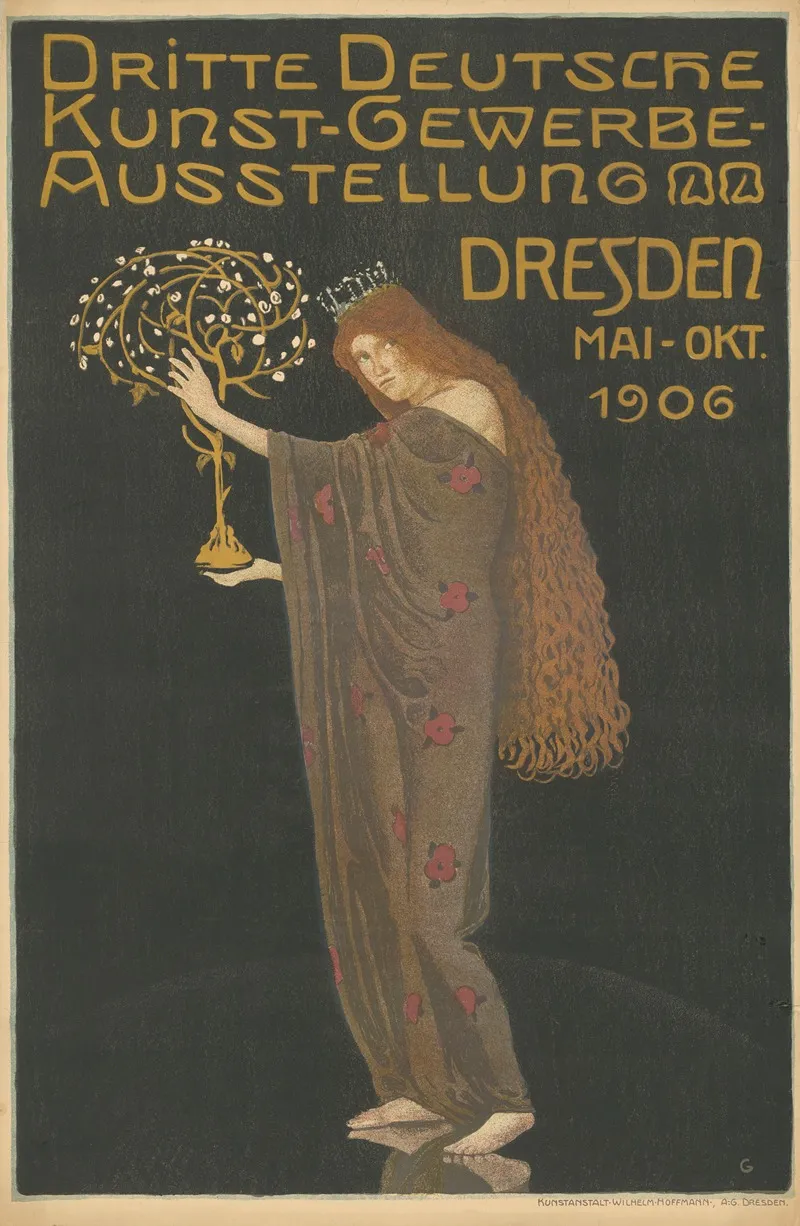 Dritte Deutsche Kunstgewerbe Ausstellung Dresden 1906 Wall Art by Otto Gussmann - High-Resolution Digital Print