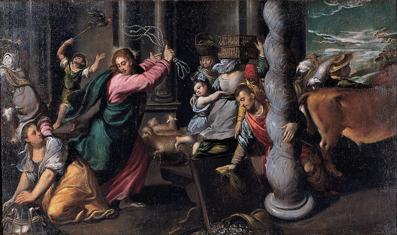 Driving Of The Merchants From The Temple Wall Art by Scarsellino - High-Resolution Digital Print
