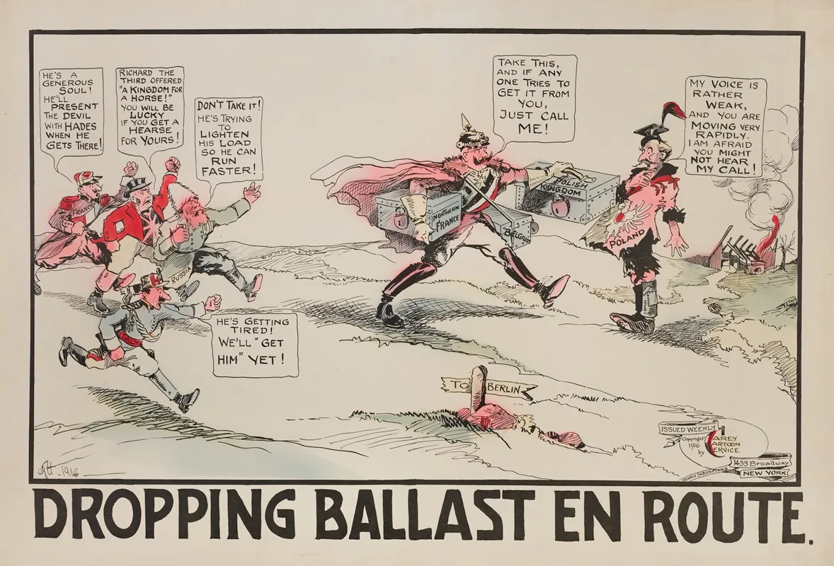Dropping Ballast En Route Wall Art by Carey Cartoon Service - High-Resolution Digital Print