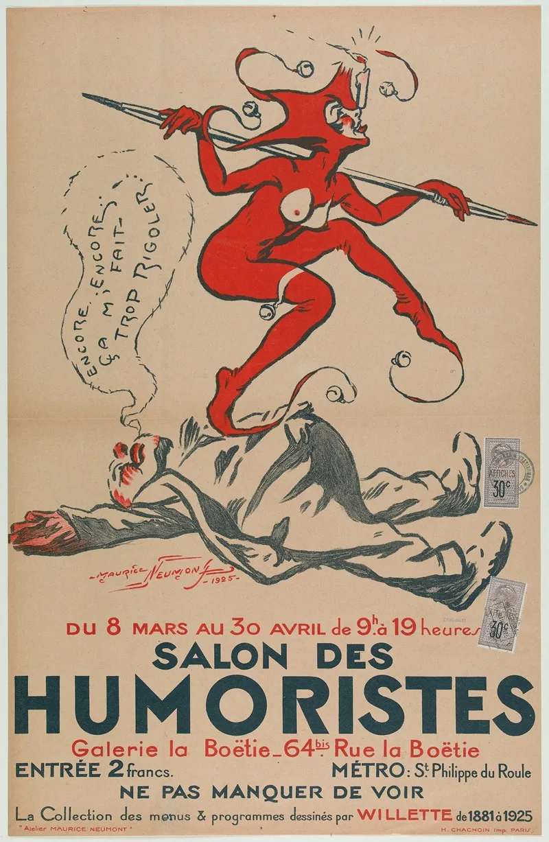 Du 8 Mars Au 30 Avril De 9h A 19 Heures Salon Des Humoristes Wall Art by Maurice Louis Henri Neumont - High-Resolution Digital Print
