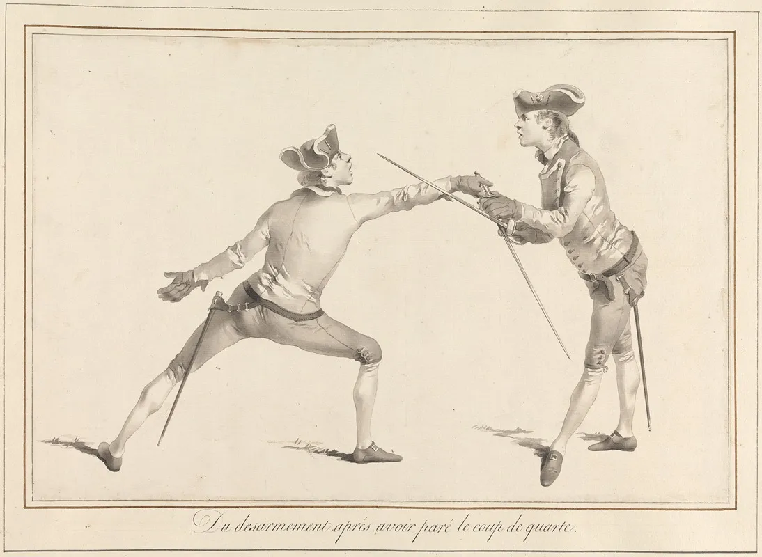 Du Desarmement Apres Avoir Pare Le Coup De Quarte Wall Art by James Gwin - High-Resolution Digital Print