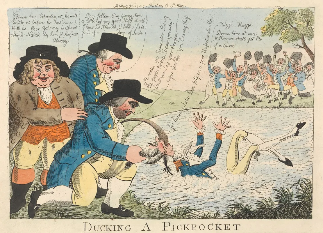 Ducking A Pickpocket Wall Art by William O'Keefe - High-Resolution Digital Print