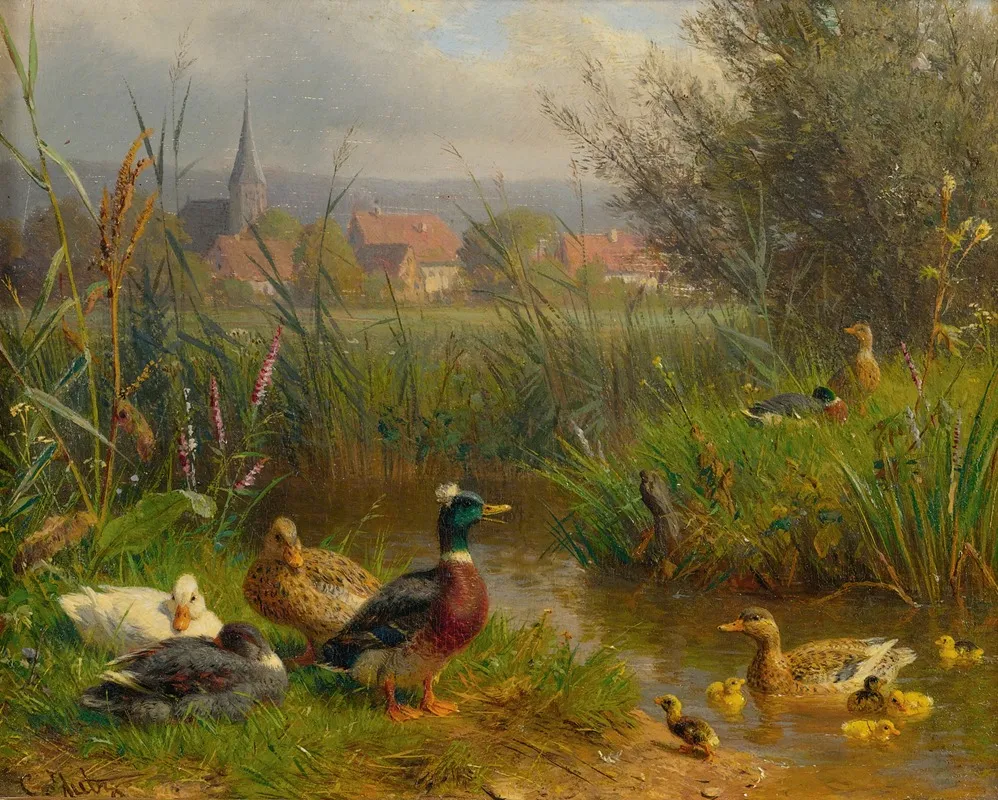 Ducks Wall Art by Carl Jutz - High-Resolution Digital Print