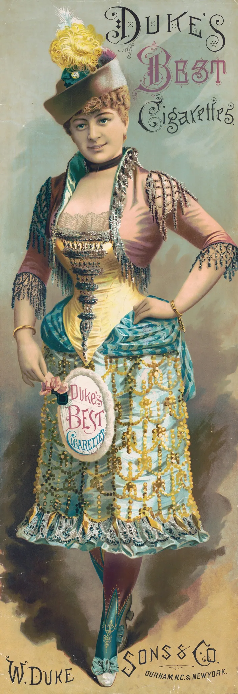 Dukes Best Cigarettes W Duke Sons Co Durham N C New York Wall Art by Trautmann, Bailey & Blampey - High-Resolution Digital Print