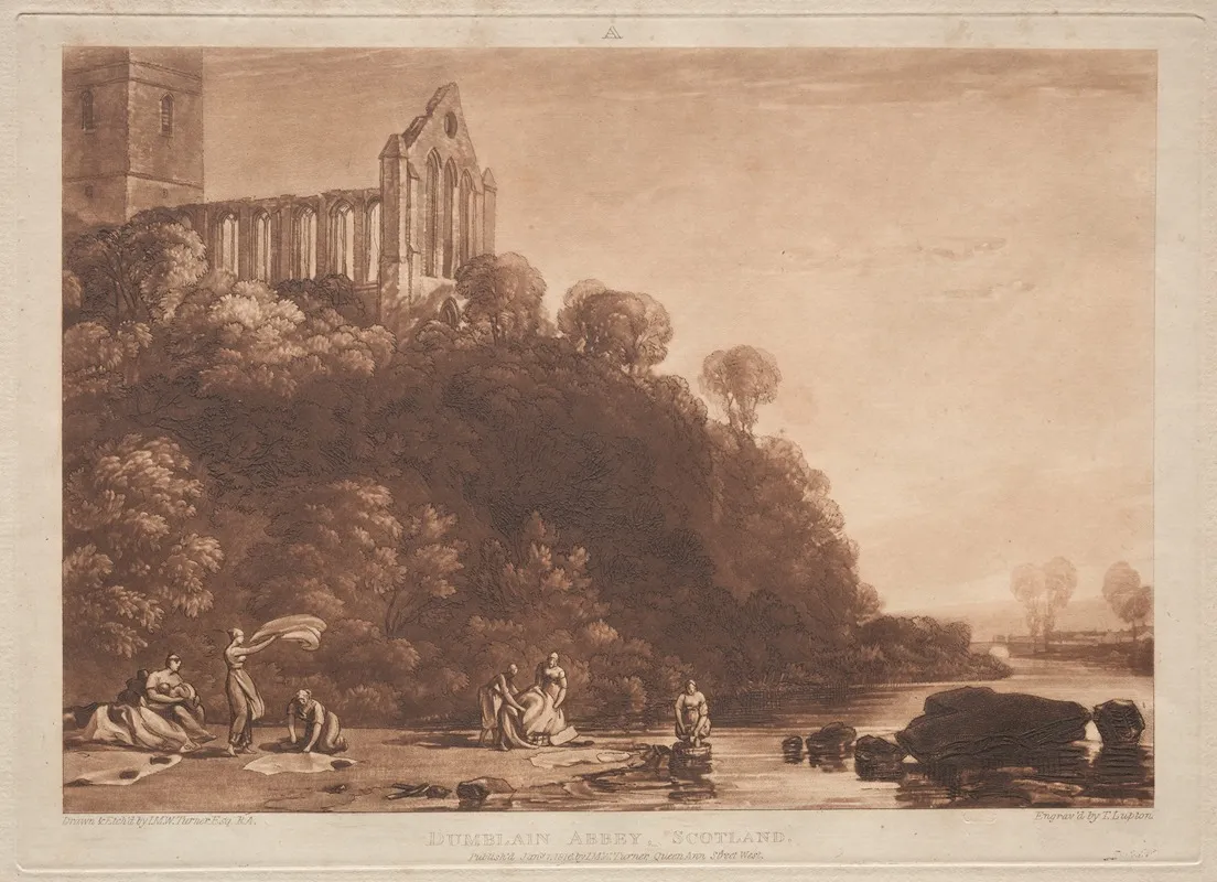 Dumblain Abbey Scotland Wall Art by Joseph Mallord William Turner - High-Resolution Digital Print