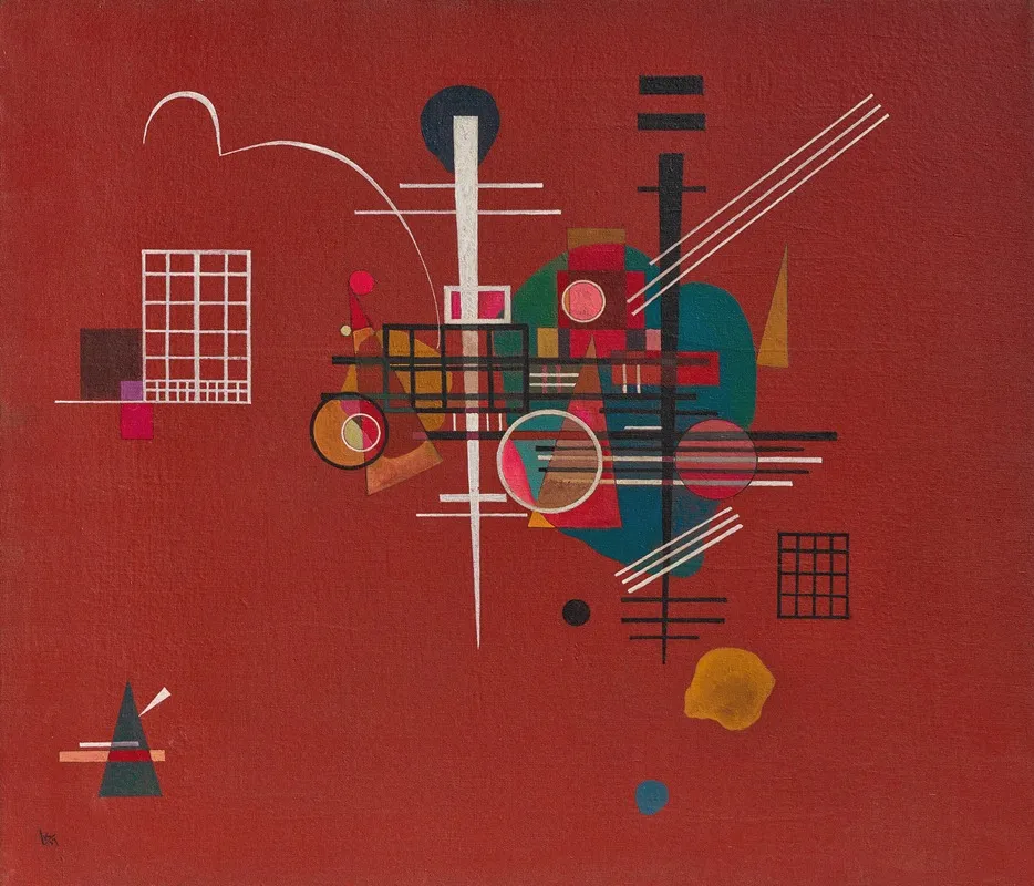 Dumpfes Rot Wall Art by Wassily Kandinsky - High-Resolution Digital Print