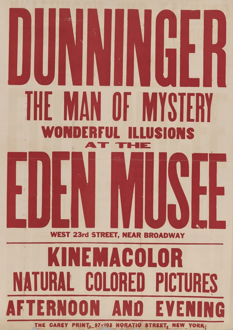 Dunninger At The Eden Musee 2