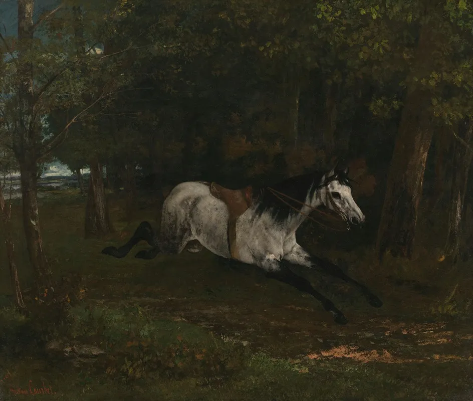 Durchgehendes Pferd Wall Art by Gustave Courbet - High-Resolution Digital Print