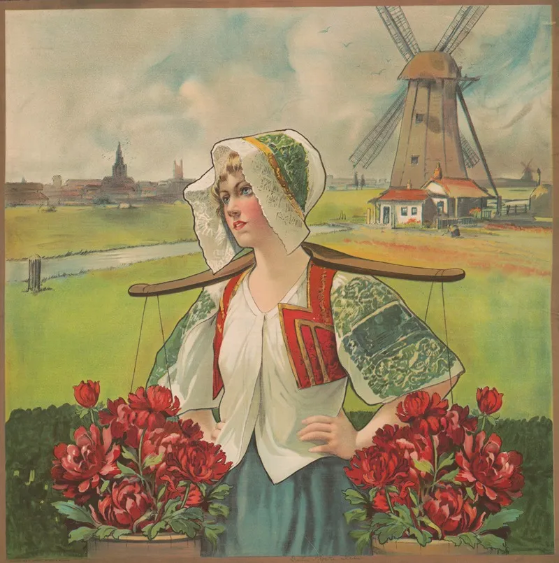 Dutch Flower Seller Wall Art by Campbell, Metzger & Jacobson - High-Resolution Digital Print
