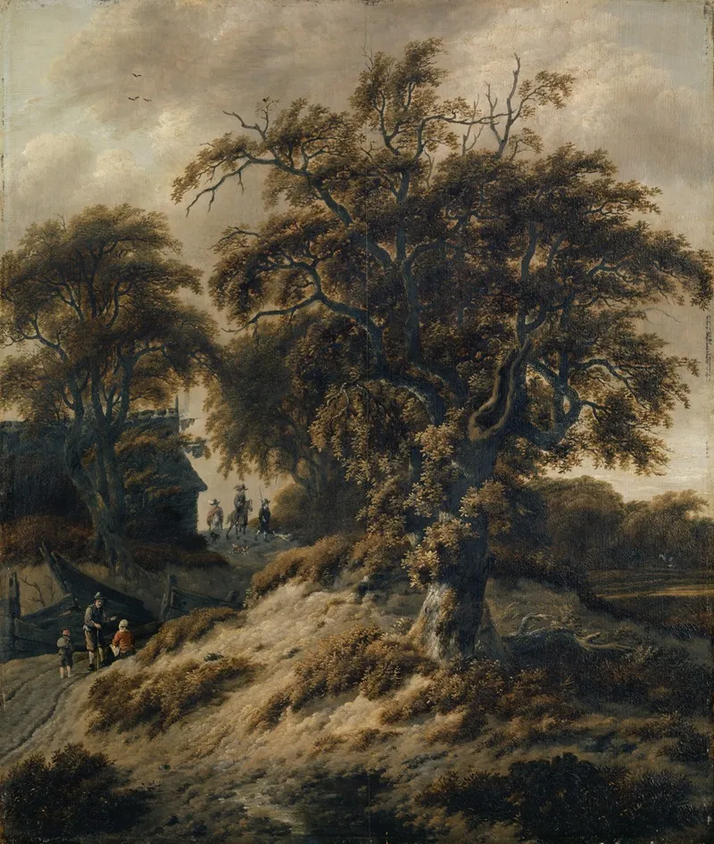 Dutch Landscape With Staffage Figures Wall Art by Cornelis Gerritsz Decker - High-Resolution Digital Print