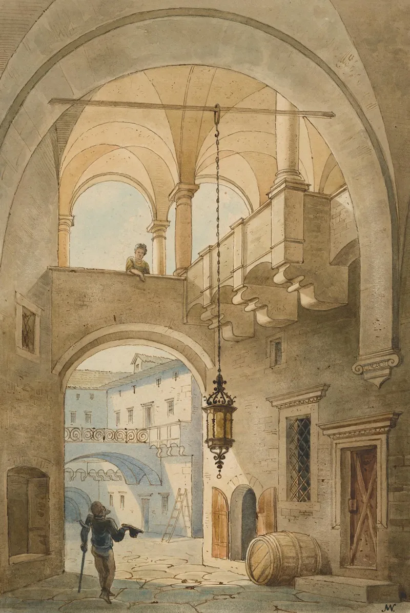 Dvor Domu V Presove Na Hlavnej Ulici 115 Wall Art by Viktor Myskovszky - High-Resolution Digital Print