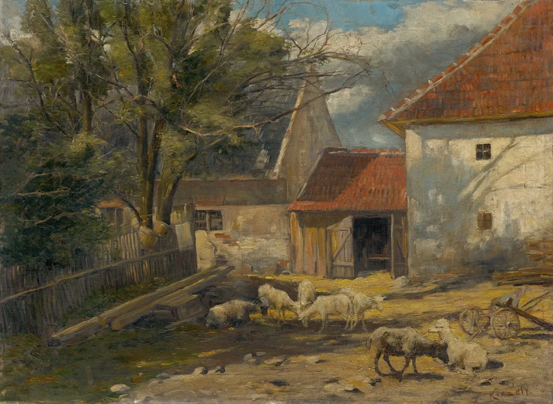 Dvor Statku Wall Art by Ferdinand Kiselý - High-Resolution Digital Print