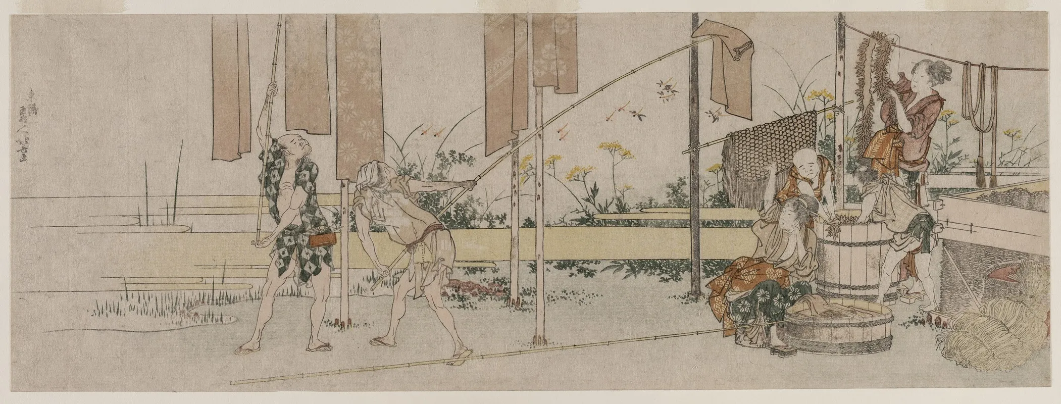 Dyers At Work Wall Art by Katsushika Hokusai - High-Resolution Digital Print