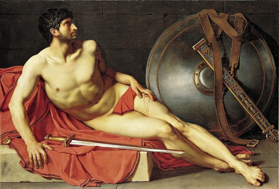 Dying Athlete Or Wounded Roman Soldier Wall Art by Jean-Germain Drouais - High-Resolution Digital Print