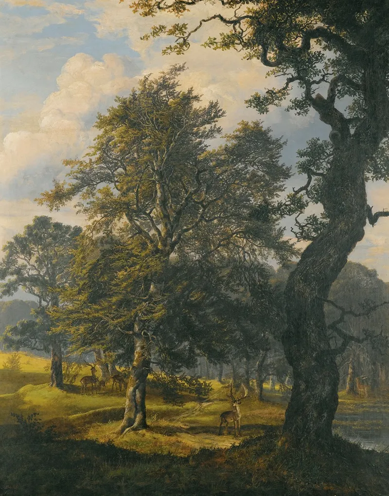 Dyrehaven Near Copenhagen Wall Art by Johan Christian Dahl - High-Resolution Digital Print