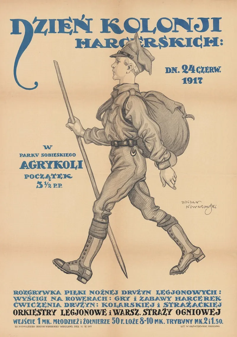Dzien Kolonji Harcerskiej Dn 24 Czerw 1917 W Parku Sobieskiego Agrykoli Wall Art by Bogdan Nowakowski - High-Resolution Digital Print