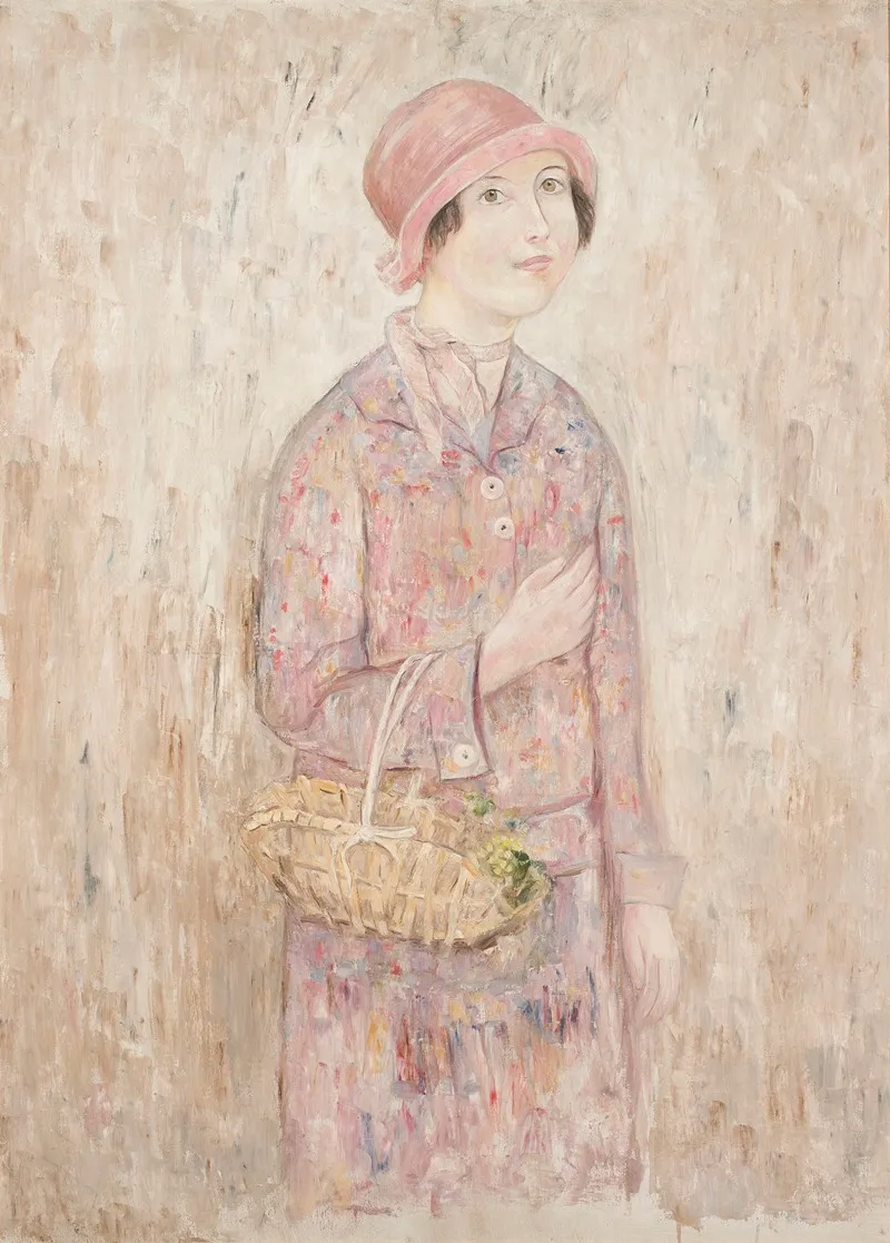 Dziewczyna W Rozowym Kapeluszu Wall Art by Tadeusz Makowski - High-Resolution Digital Print