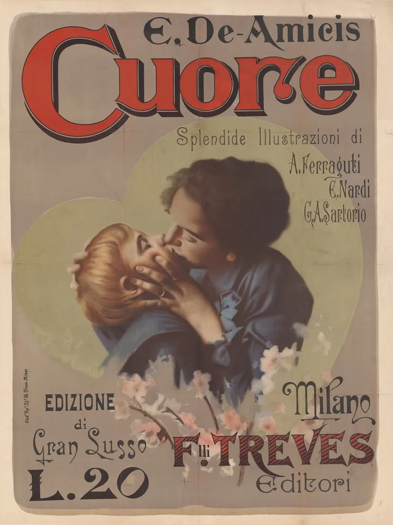 E De Amicis Cuore Wall Art by Fratelli Treves - High-Resolution Digital Print
