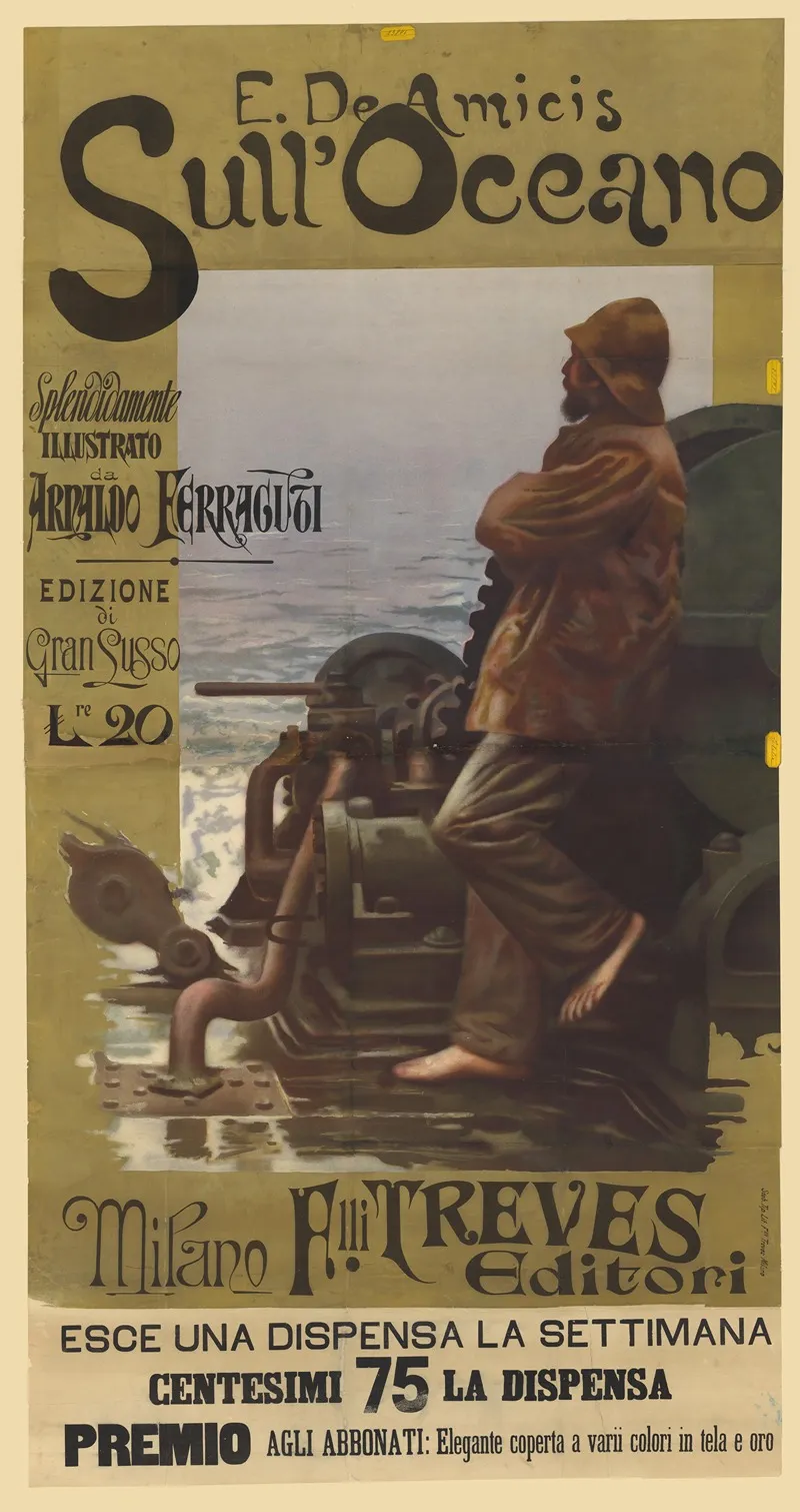 E De Amicis Sulloceano Wall Art by Fratelli Treves - High-Resolution Digital Print