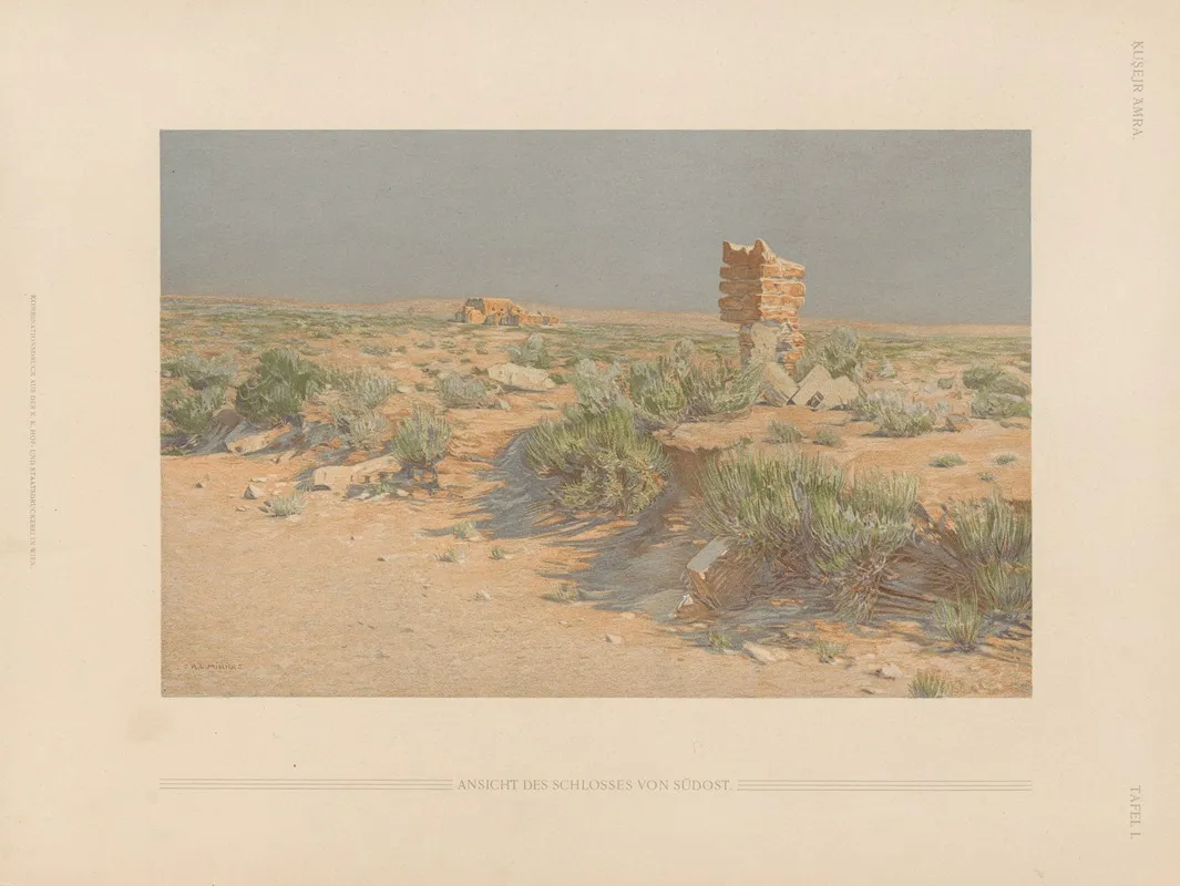 ḳuṣejr ʻamra Mit Einer Karte Von Arabia Petraea Pl 01
