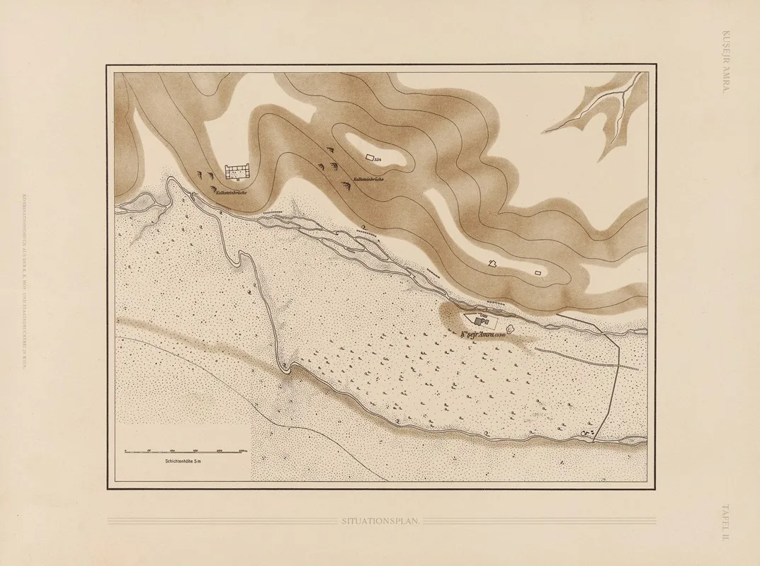 ḳuṣejr ʻamra Mit Einer Karte Von Arabia Petraea Pl 02