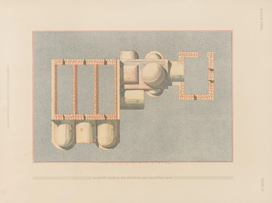 ḳuṣejr ʻamra Mit Einer Karte Von Arabia Petraea Pl 04