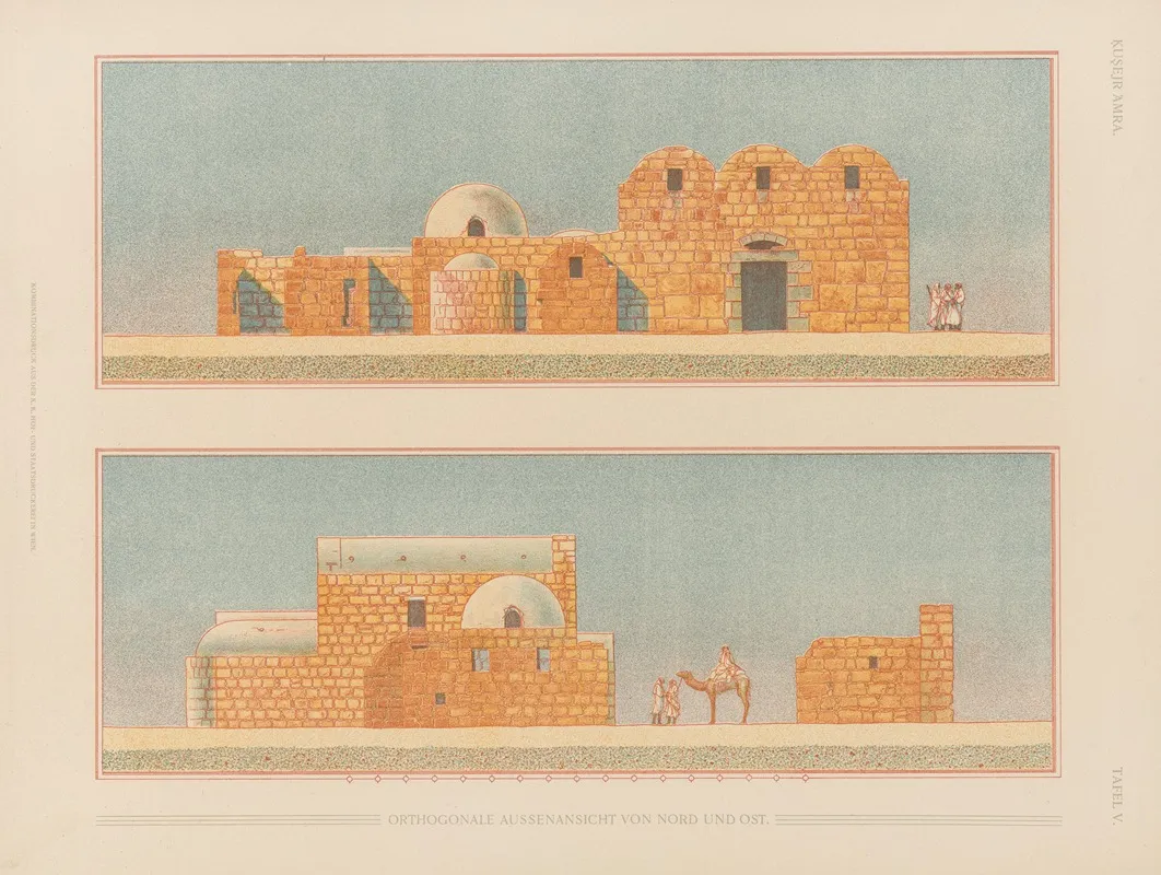 ḳuṣejr ʻamra Mit Einer Karte Von Arabia Petraea Pl 05