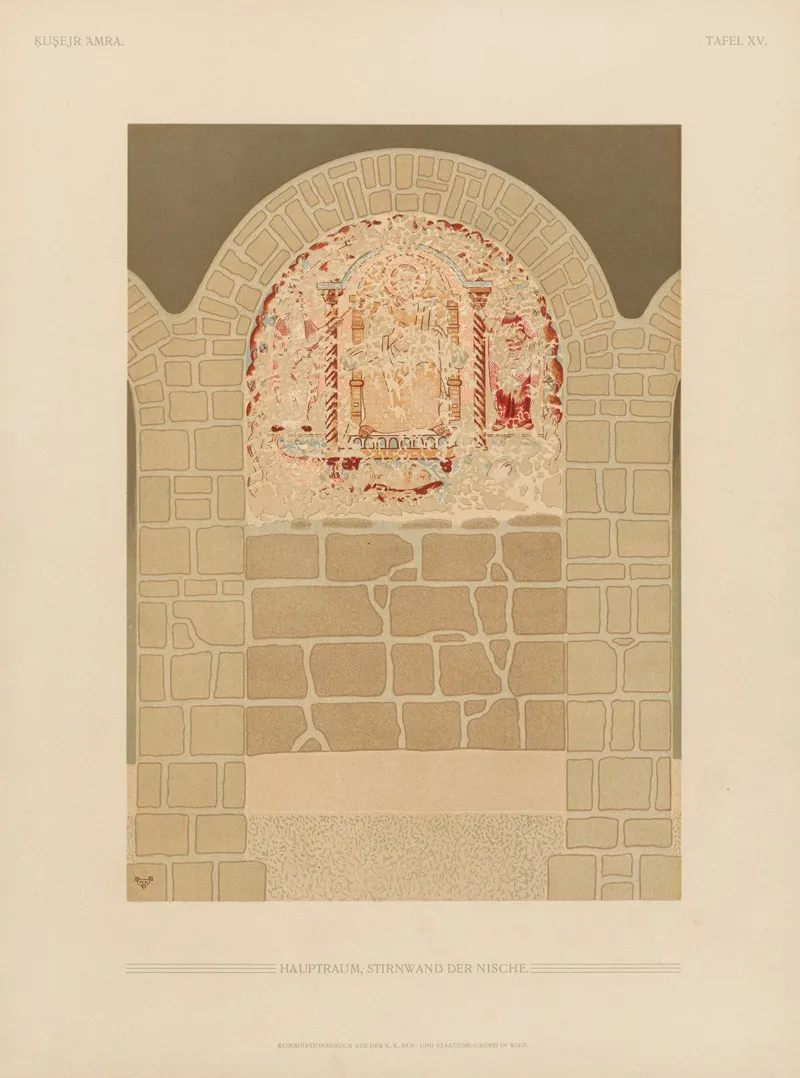 ḳuṣejr ʻamra Mit Einer Karte Von Arabia Petraea Pl 15