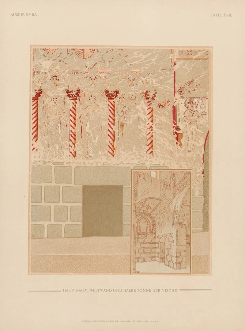 ḳuṣejr ʻamra Mit Einer Karte Von Arabia Petraea Pl 17