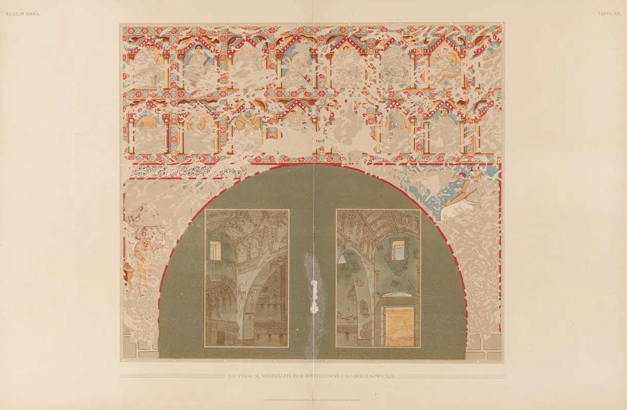 ḳuṣejr ʻamra Mit Einer Karte Von Arabia Petraea Pl 20