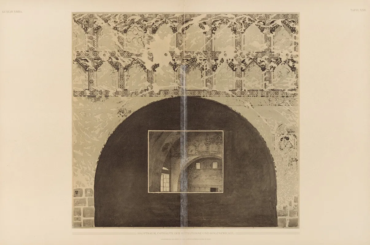 ḳuṣejr ʻamra Mit Einer Karte Von Arabia Petraea Pl 22