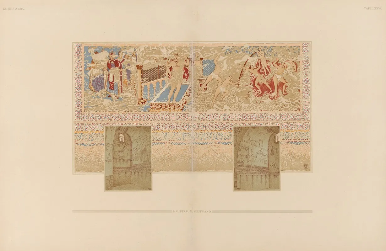 ḳuṣejr ʻamra Mit Einer Karte Von Arabia Petraea Pl 26