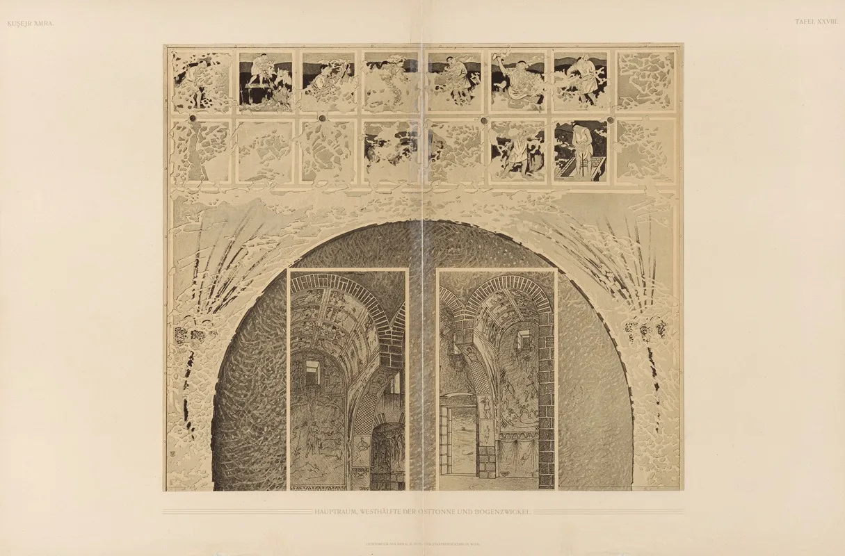 ḳuṣejr ʻamra Mit Einer Karte Von Arabia Petraea Pl 28