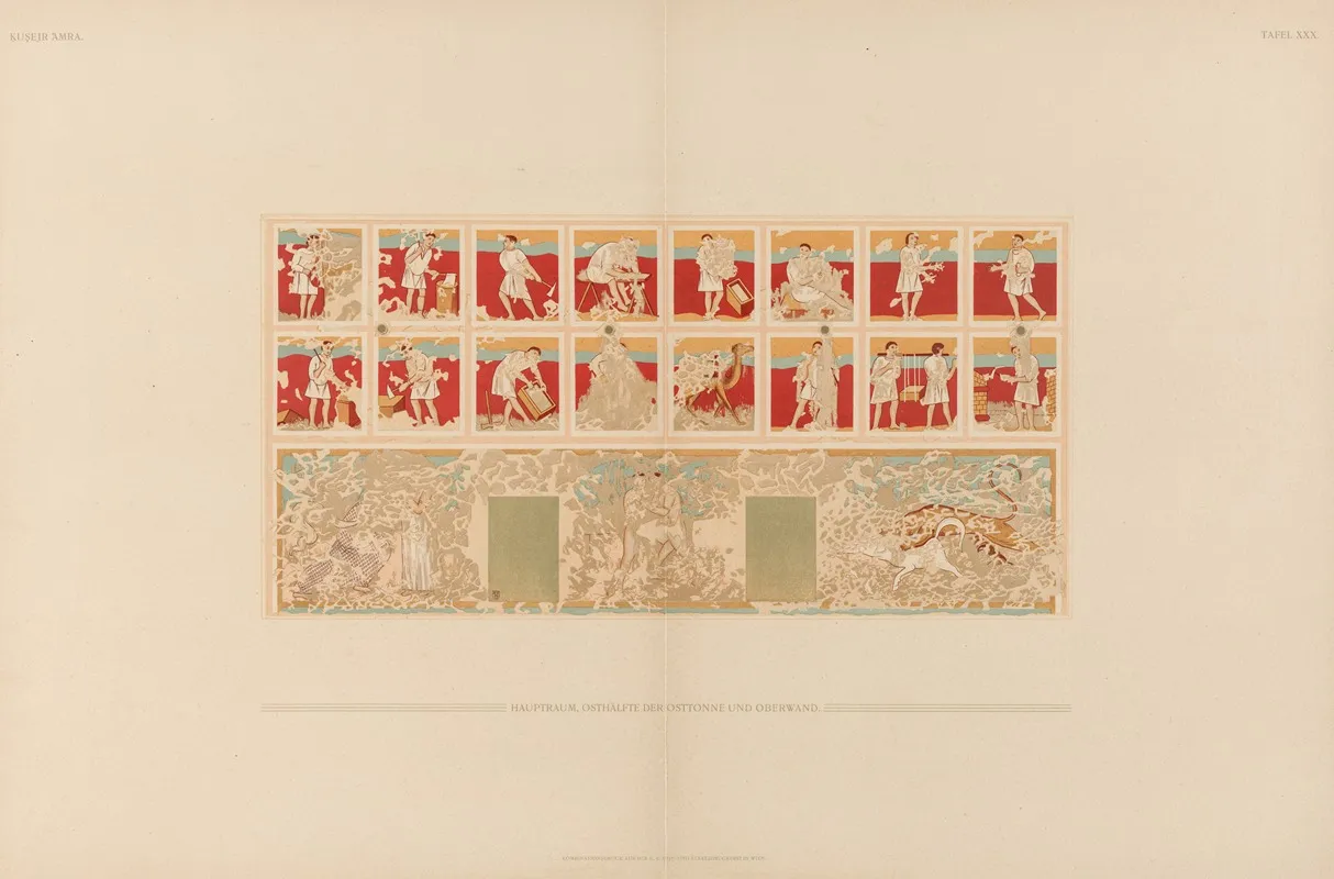 ḳuṣejr ʻamra Mit Einer Karte Von Arabia Petraea Pl 30