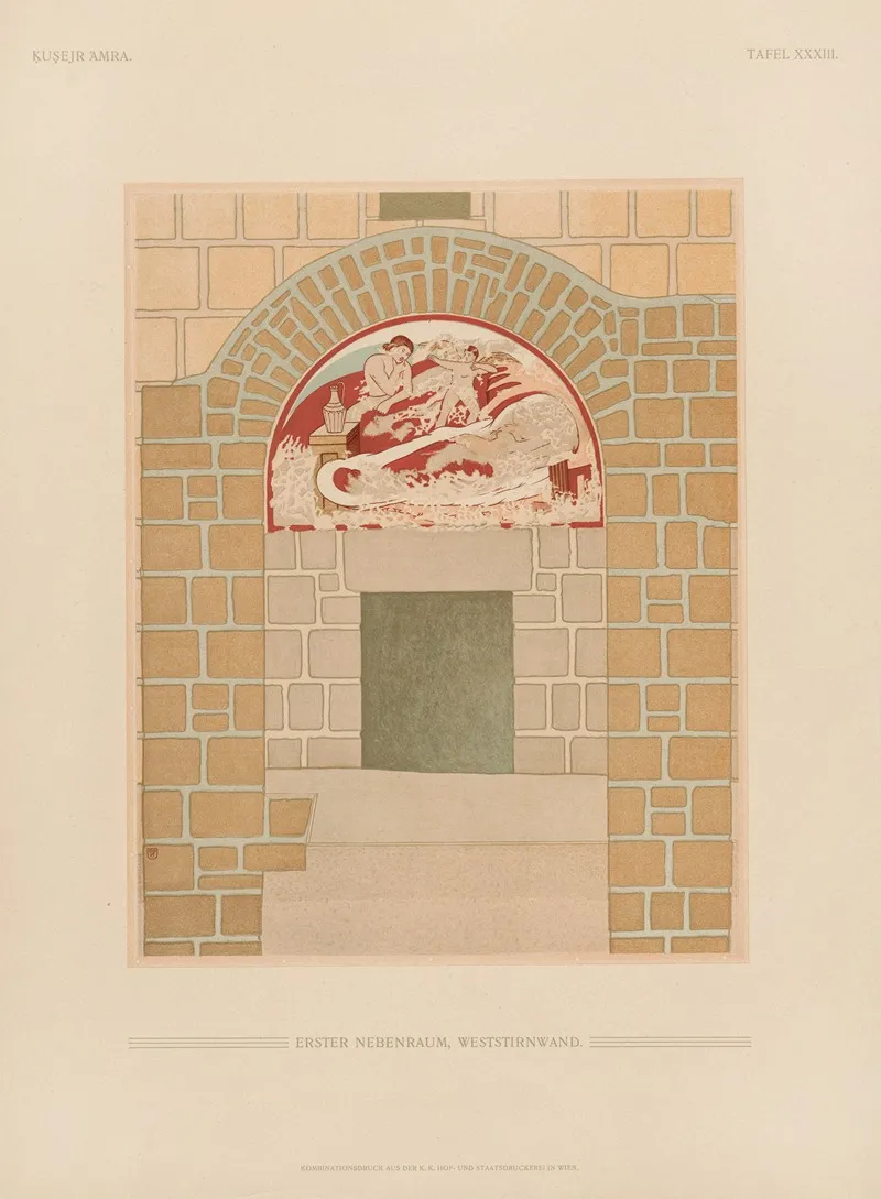 ḳuṣejr ʻamra Mit Einer Karte Von Arabia Petraea Pl 33