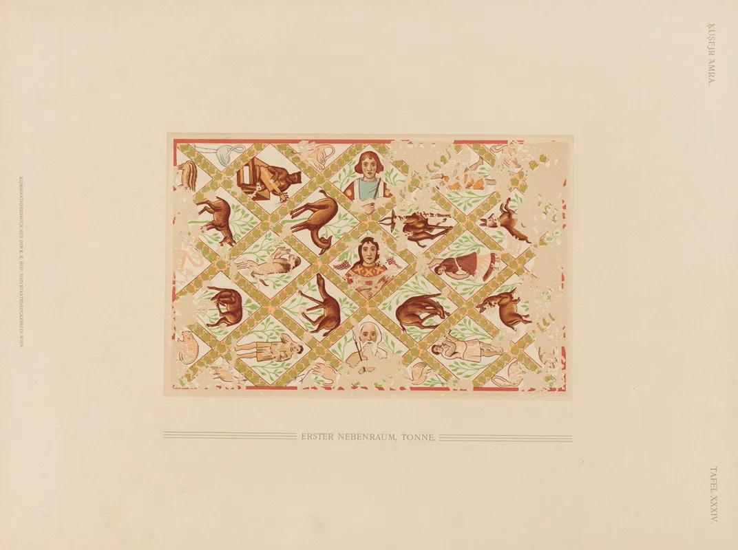 ḳuṣejr ʻamra Mit Einer Karte Von Arabia Petraea Pl 34