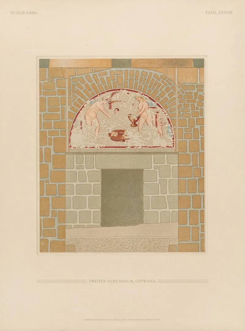 ḳuṣejr ʻamra Mit Einer Karte Von Arabia Petraea Pl 38