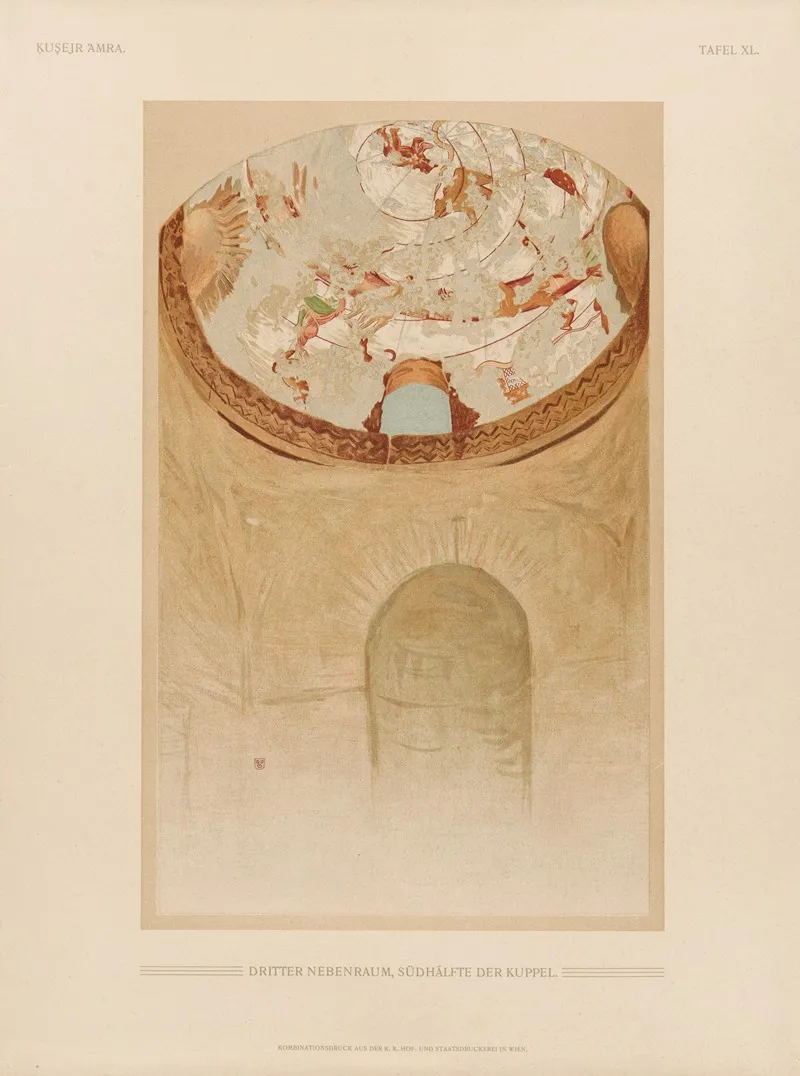 ḳuṣejr ʻamra Mit Einer Karte Von Arabia Petraea Pl 40