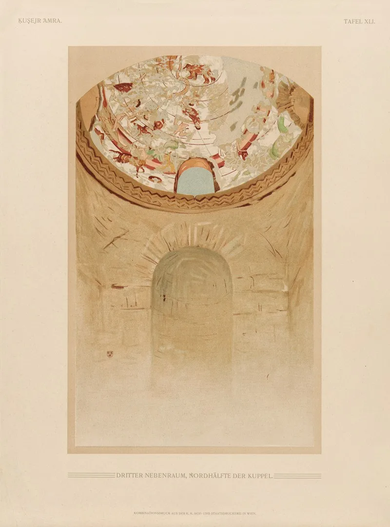 ḳuṣejr ʻamra Mit Einer Karte Von Arabia Petraea Pl 41