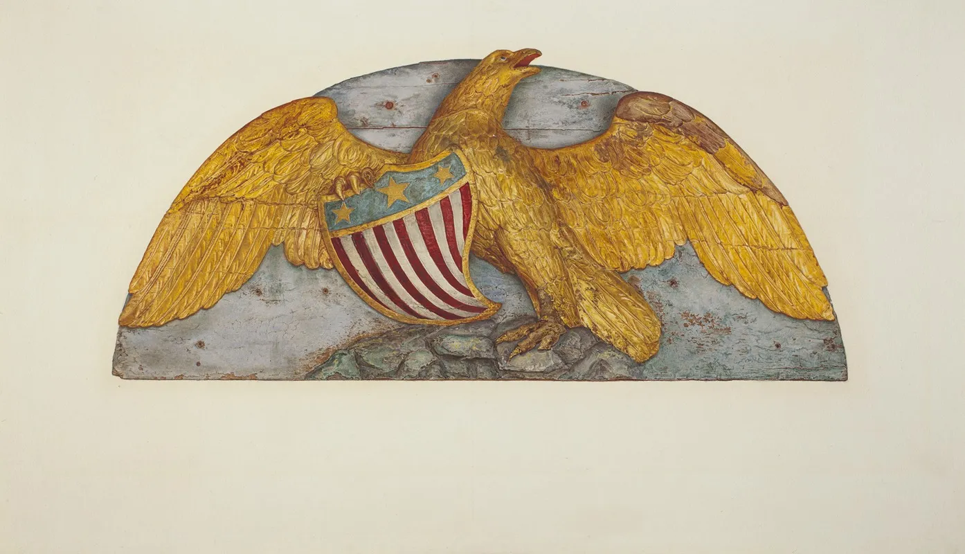 Eagle From Paddle Wheel Cover Of Island Home