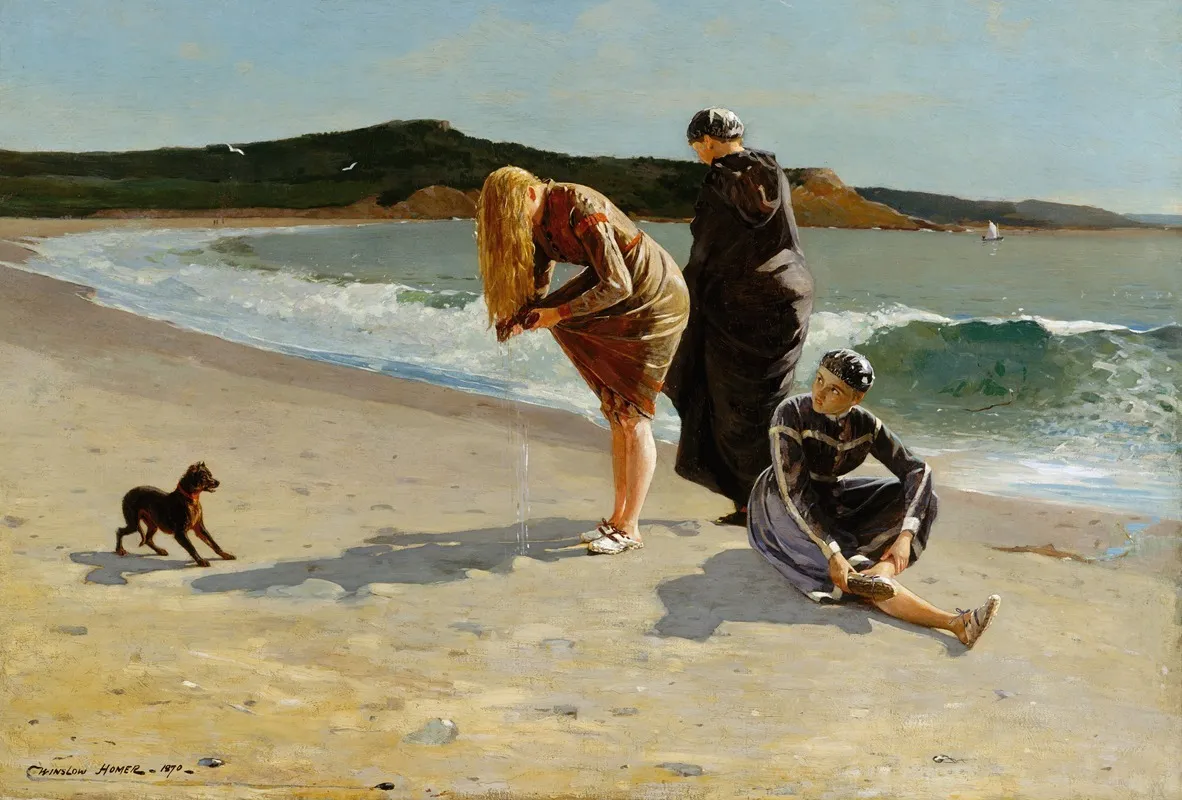 Eagle Head Manchester Massachusetts High Tide Wall Art by Winslow Homer - High-Resolution Digital Print