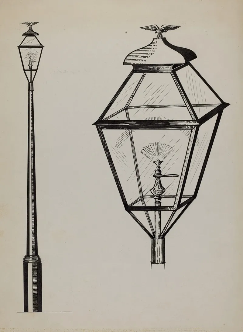 Eagle Lamp And Post