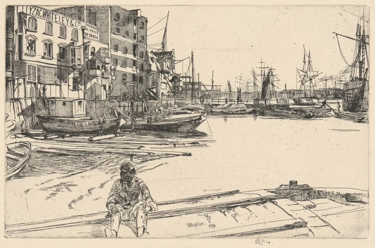 Eagle Wharf Wall Art by James Abbott McNeill Whistler - High-Resolution Digital Print