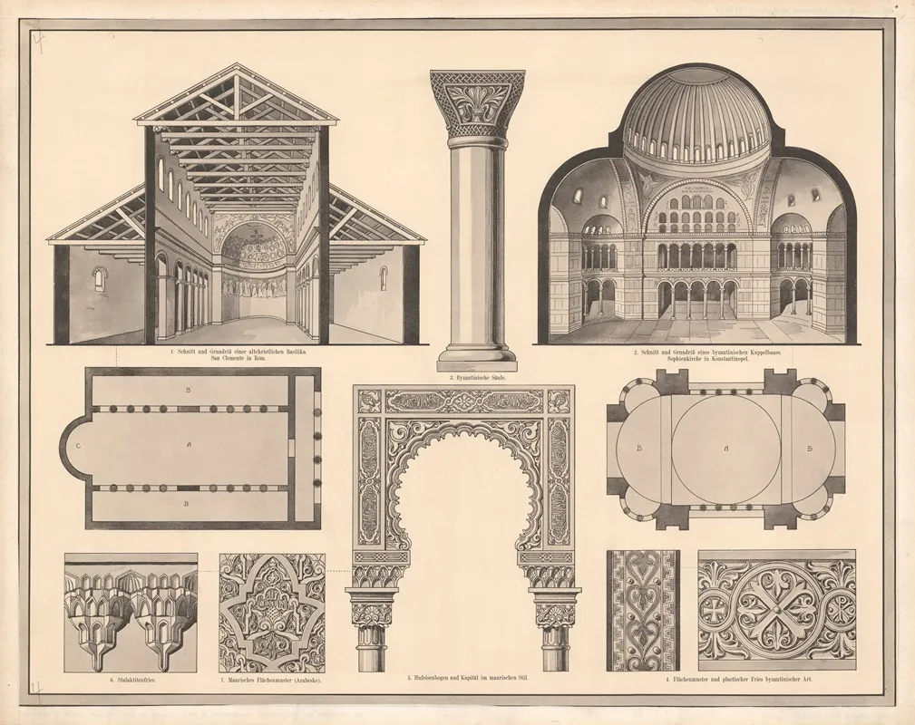 Early Christian Byzantine And Moorish Style Wall Art by Ferdinand Hirt & Sohn - High-Resolution Digital Print